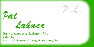 pal lakner business card